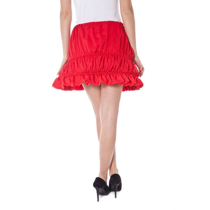 Skirt by Denny Rose for women in polyester red & rose features a captivating silhouette, showcasing the captivating Women's Polyester Skirt design with a sophisticated short for a captivating look.