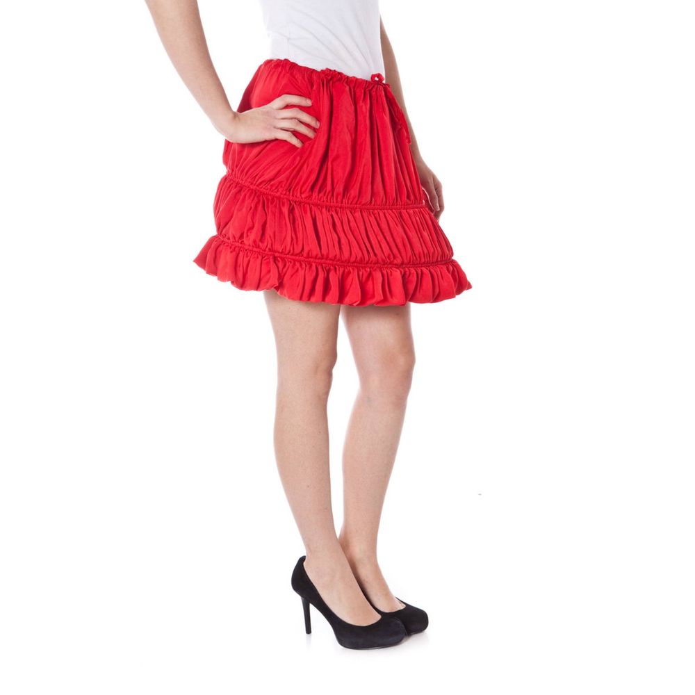 Skirt by Denny Rose for women in polyester red & rose features an relaxed-yet-refined silhouette that elegantly showcases the Women's Polyester Skirt design and sophisticated short.