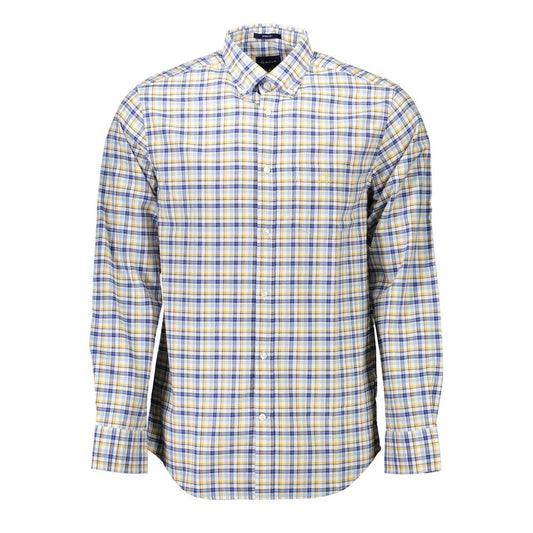 Shirt by Gant for men in cotton yellow showcases a sublime silhouette, artfully detailed with a sublime button-down-collar neckline and for a sophisticated, sublime finish.