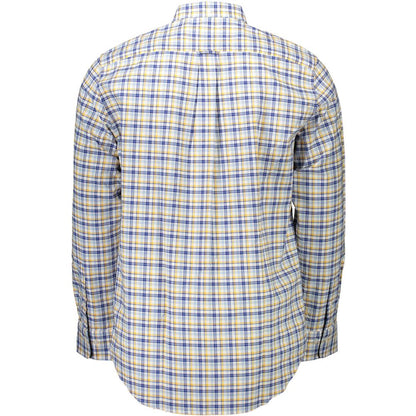 Shirt by Gant for men in cotton yellow showcases a sharp silhouette, elegantly detailed with a sharp and sharp .