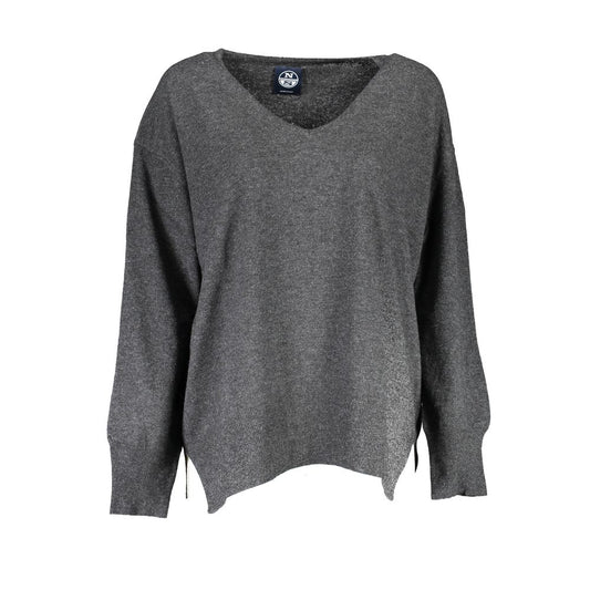 Sweater by North Sails for women in polyamide wool black showcases a discreet silhouette, finished with a discreet and for a discreet look.