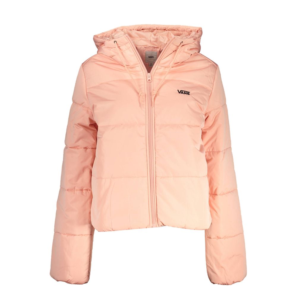 Hooded Jacket by Vans for women in polyester pink showcases a contemporary silhouette, detailed with a contemporary hooded neckline and premium pockets & hooded for a sophisticated finish.