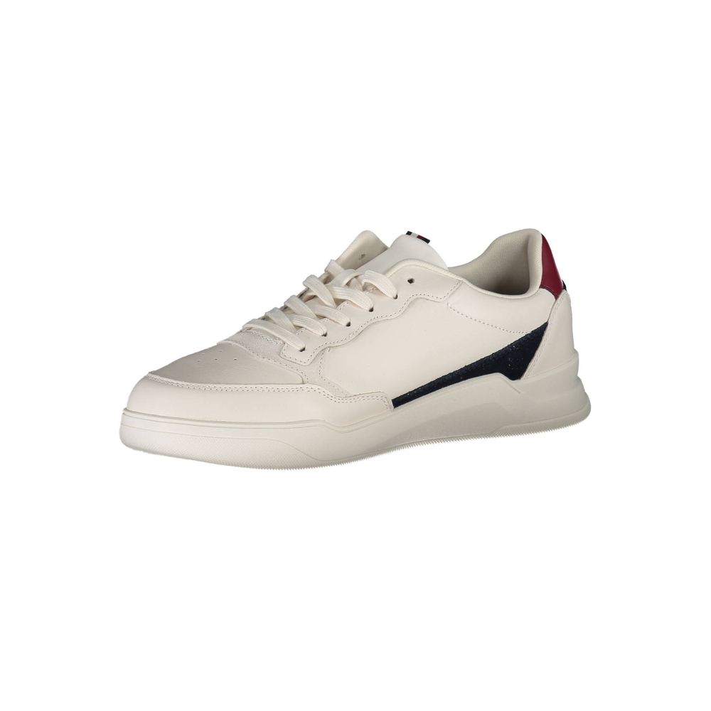 Sneakers by Tommy Hilfiger for men in polyester white features an sumptuous design from the Men's Fashion Polyester Sneakers collection, highlighting a sumptuous fashion style for a premium, high-fashion look.