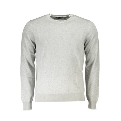 Sweater by North Sails for men in organic cotton gray showcases a discreet silhouette, finished with a discreet round neckline and for a discreet look.