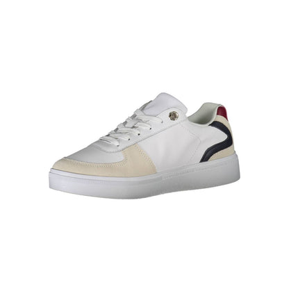 Sneakers by Tommy Hilfiger for women in cotton polyester white features an sumptuous design from the Women's Athletic Casual Cotton Polyester Sneakers collection, highlighting a sumptuous athletic casual style for a premium, high-fashion look.