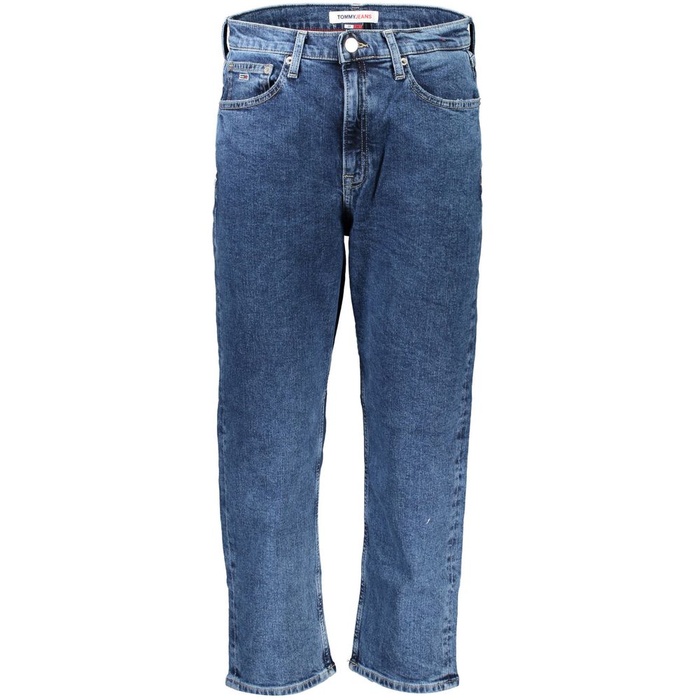 Pants by Tommy Hilfiger for women in cotton blue features a sleek silhouette with a sleek , a refined long, and a sophisticated finish.