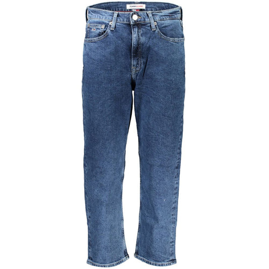 Pants by Tommy Hilfiger for women in cotton blue features a sleek silhouette with a sleek , a refined long, and a sophisticated finish.