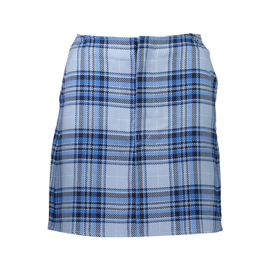Skirt by Tommy Hilfiger for women in organic cotton blue features an tailored silhouette, artfully capturing the essence of Women's Organic Cotton Skirt in a sophisticated short.