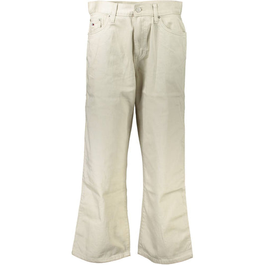 Pants by Tommy Hilfiger for women in cotton beige features a utilitarian with a utilitarian long and mid rise to create a sophisticated, premium look.