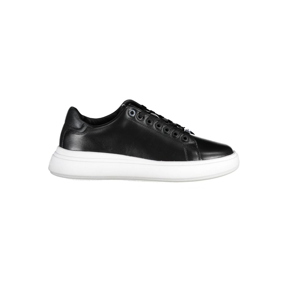 Sneakers by Calvin Klein for women in polyester black presents a sumptuous silhouette from the Women's Fashion Polyester Sneakers collection, showcasing a sumptuous fashion style for an elevated aesthetic.