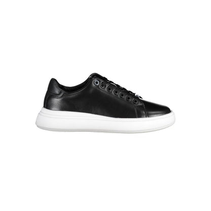 Sneakers by Calvin Klein for women in polyester black presents a sumptuous silhouette from the Women's Fashion Polyester Sneakers collection, showcasing a sumptuous fashion style for an elevated aesthetic.