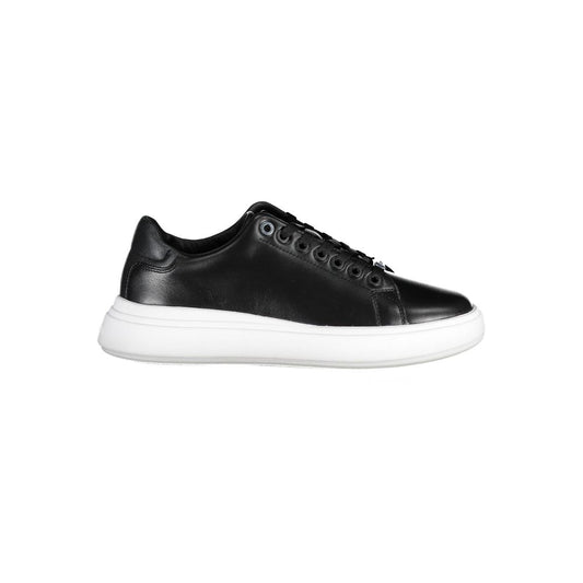 Sneakers by Calvin Klein for women in polyester black presents a sumptuous silhouette from the Women's Fashion Polyester Sneakers collection, showcasing a sumptuous fashion style for an elevated aesthetic.