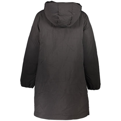 Hooded Jacket by Tommy Hilfiger for women in polyester black presents a authentic silhouette, artfully detailed with a authentic and functional pockets & hooded for a premium authentic finish.