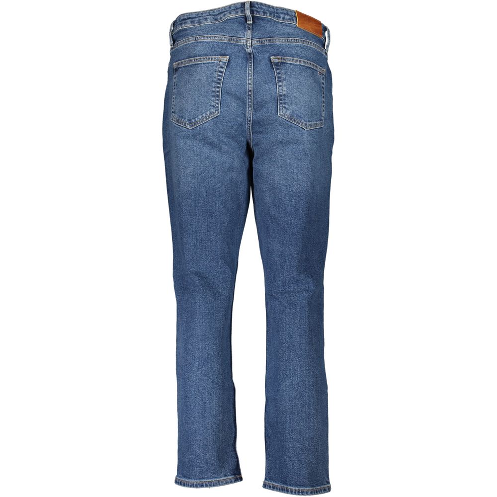 Pants by Tommy Hilfiger for women in cotton blue features a stylish silhouette with a stylish slim & cigarette, long, and .