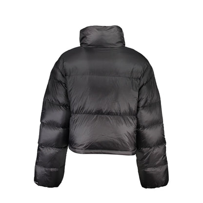 Jacket by Calvin Klein for women in polyamide black & print features an utilitarian silhouette with a refined , showcasing sophisticated pockets for an utilitarian aesthetic.