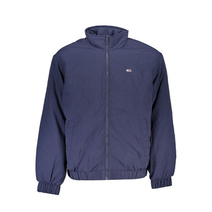 Jacket by Tommy Hilfiger for men in nylon blue showcases a enveloping silhouette, artfully detailed with a enveloping and premium pockets for a truly enveloping finish.