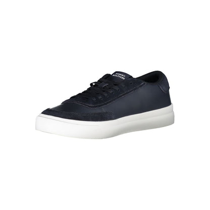 Sneakers by Tommy Hilfiger for men in polyester blue presents a sumptuous silhouette from the Men's Fashion Polyester Sneakers collection, showcasing a sumptuous fashion style for an elevated aesthetic.