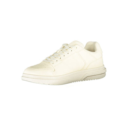 Sneakers by Tommy Hilfiger for men in polyester white features an sumptuous design from the Men's Fashion Polyester Sneakers collection, highlighting a sumptuous fashion style for a premium, high-fashion look.