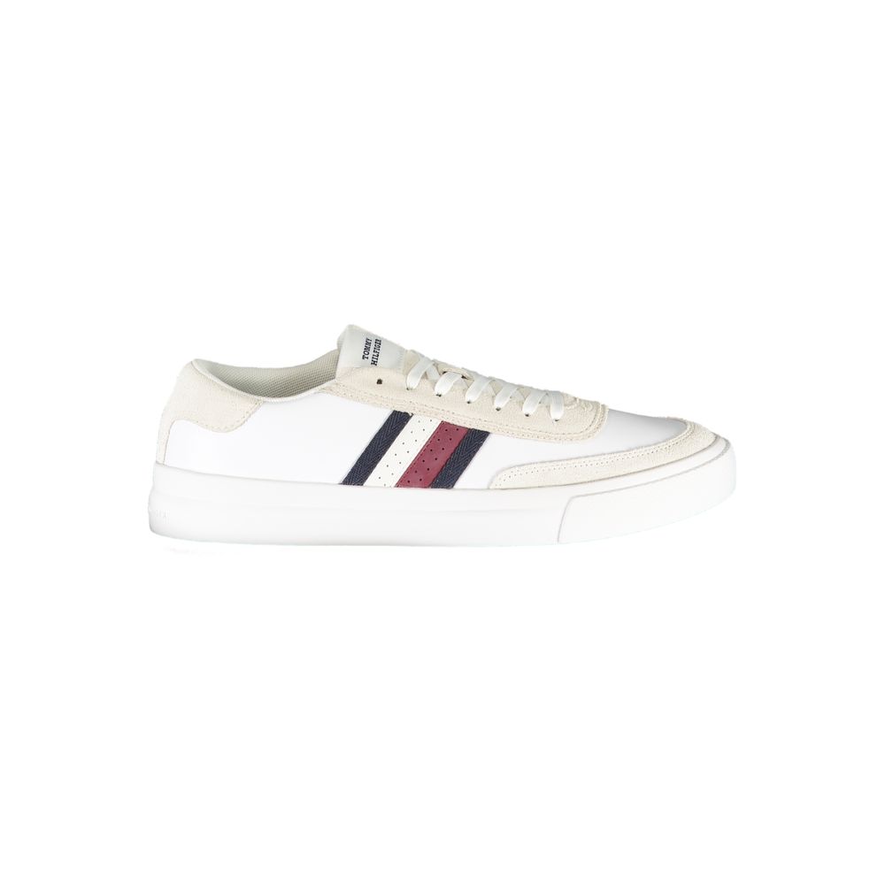 Sneakers by Tommy Hilfiger for men in polyester white features an sumptuous design from the Men's Fashion Polyester Sneakers collection, highlighting a sumptuous fashion style for a premium, high-fashion look.