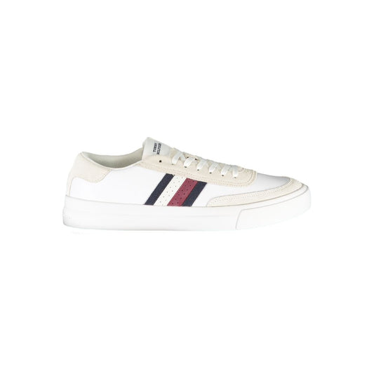 Sneakers by Tommy Hilfiger for men in polyester white features an sumptuous design from the Men's Fashion Polyester Sneakers collection, highlighting a sumptuous fashion style for a premium, high-fashion look.