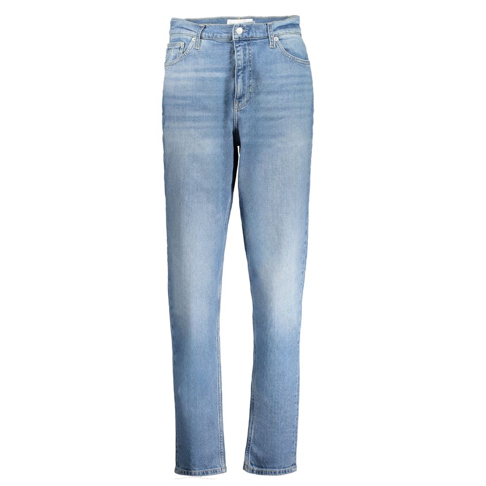 Jeans by Calvin Klein for women in cotton blue features a refined silhouette with a refined mom, defined by a and a refined long for a refined finish.