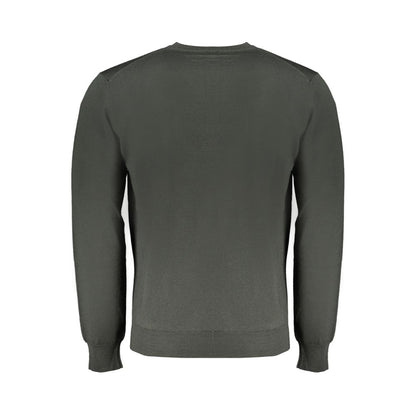 Sweater by Harmont & Blaine for men in wool green showcases a discreet silhouette, finished with a discreet and for a discreet look.