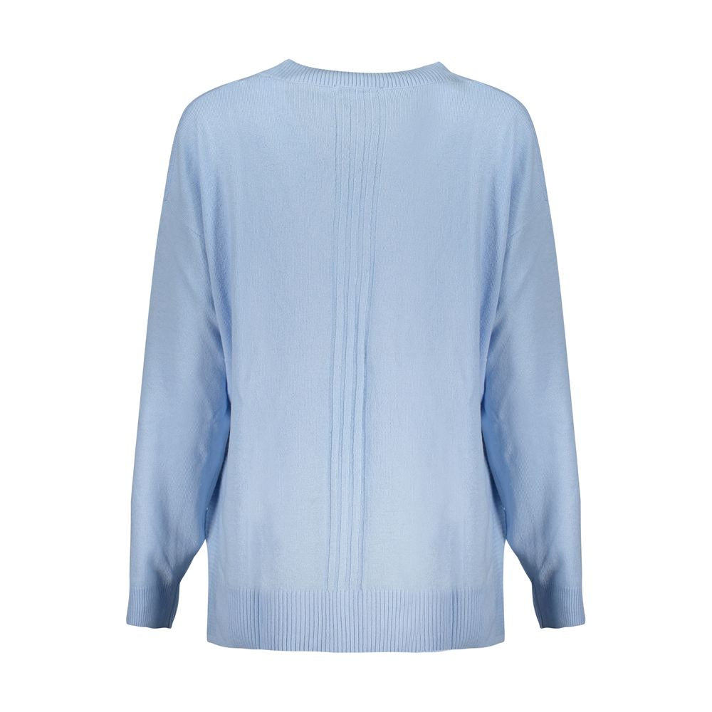 Sweater by Guess Jeans for women in cotton blue features an polished silhouette, showcasing refined and a sophisticated for a truly polished finish.