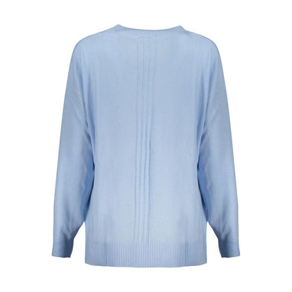 Sweater by Guess Jeans for women in cotton blue features an polished silhouette, showcasing refined and a sophisticated for a truly polished finish.