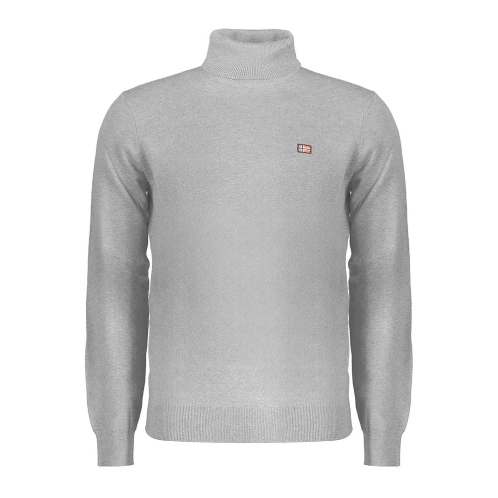 Sweater by Norway 1963 for men in polyester gray showcases a sumptuous silhouette, artfully finished with a sumptuous turtle neckline and for a sophisticated, sumptuous look.