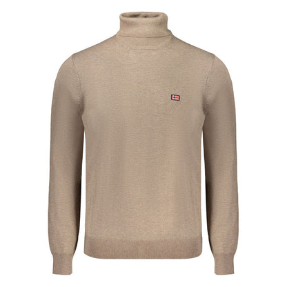 Sweater by Norway 1963 for men in polyester brown features an polished silhouette, showcasing refined and a sophisticated turtle neckline for a truly polished finish.
