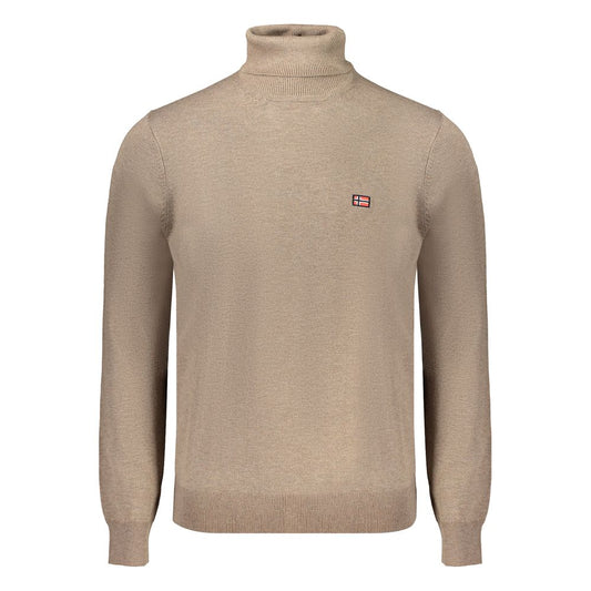 Sweater by Norway 1963 for men in polyester brown features an polished silhouette, showcasing refined and a sophisticated turtle neckline for a truly polished finish.