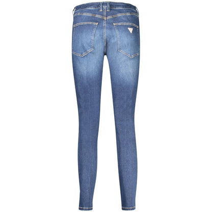 Jeans by Guess Jeans for women in stretch denim cotton blue features a refined silhouette with a refined skinny, defined by a and a refined long for a refined finish.