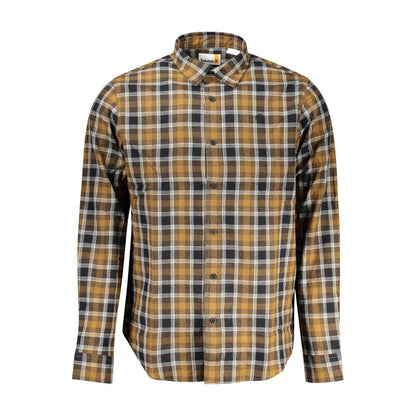 Shirt by Timberland for men in cotton brown & tartan showcases a sublime silhouette, artfully detailed with a sublime and long-sleeve for a sophisticated, sublime finish.