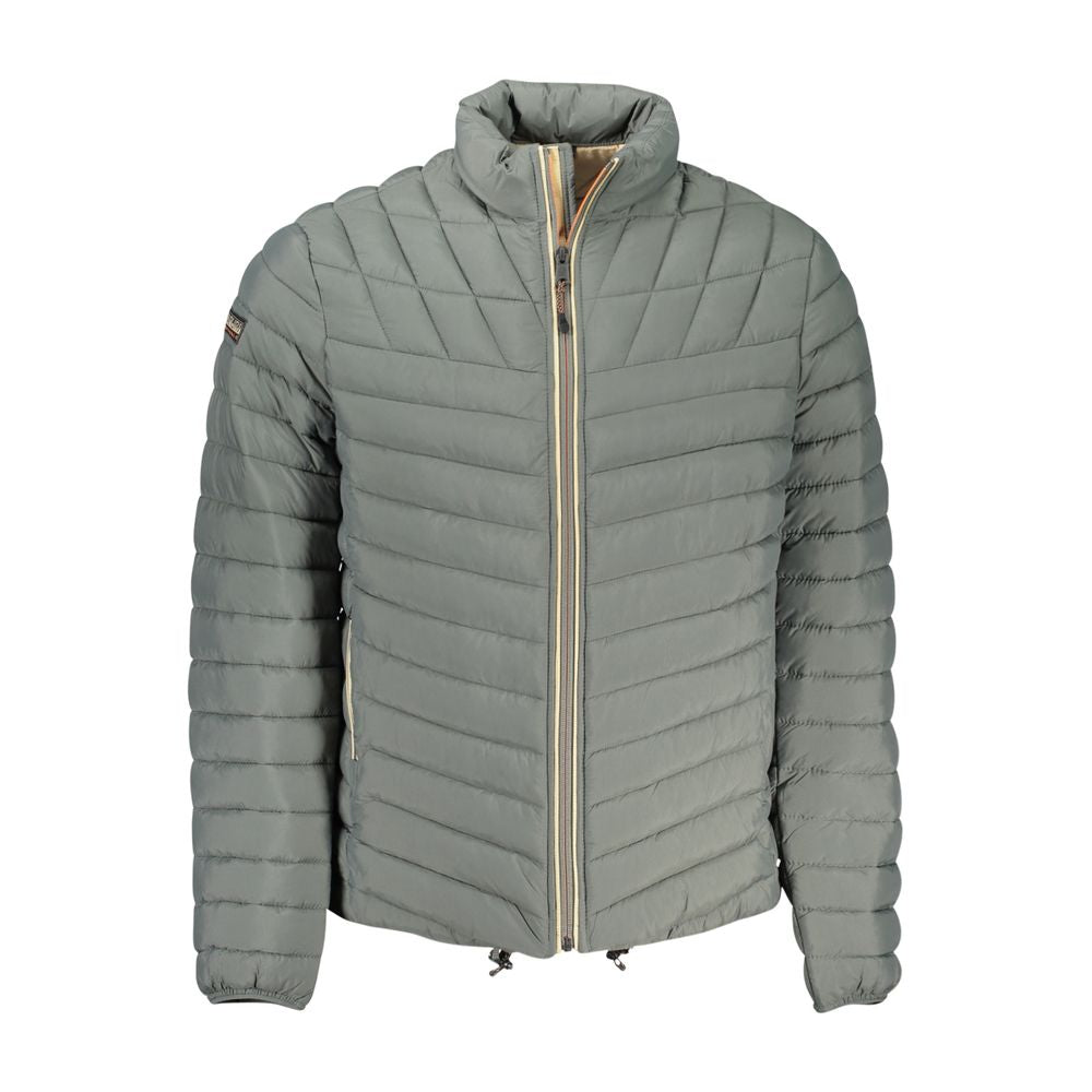 Jacket by Napapijri for men in polyamide green presents a authentic silhouette, artfully detailed with a authentic and functional pockets for a premium authentic finish.