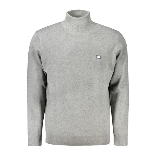 Sweater by Norway 1963 for men in polyester gray showcases a downtown chic silhouette, artfully finished with a downtown chic high-neck neckline and for a sophisticated, high-end look.
