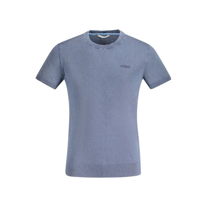 Sweater by Guess Jeans for men in cotton blue features an polished silhouette, showcasing refined and a sophisticated crew neckline for a truly polished finish.