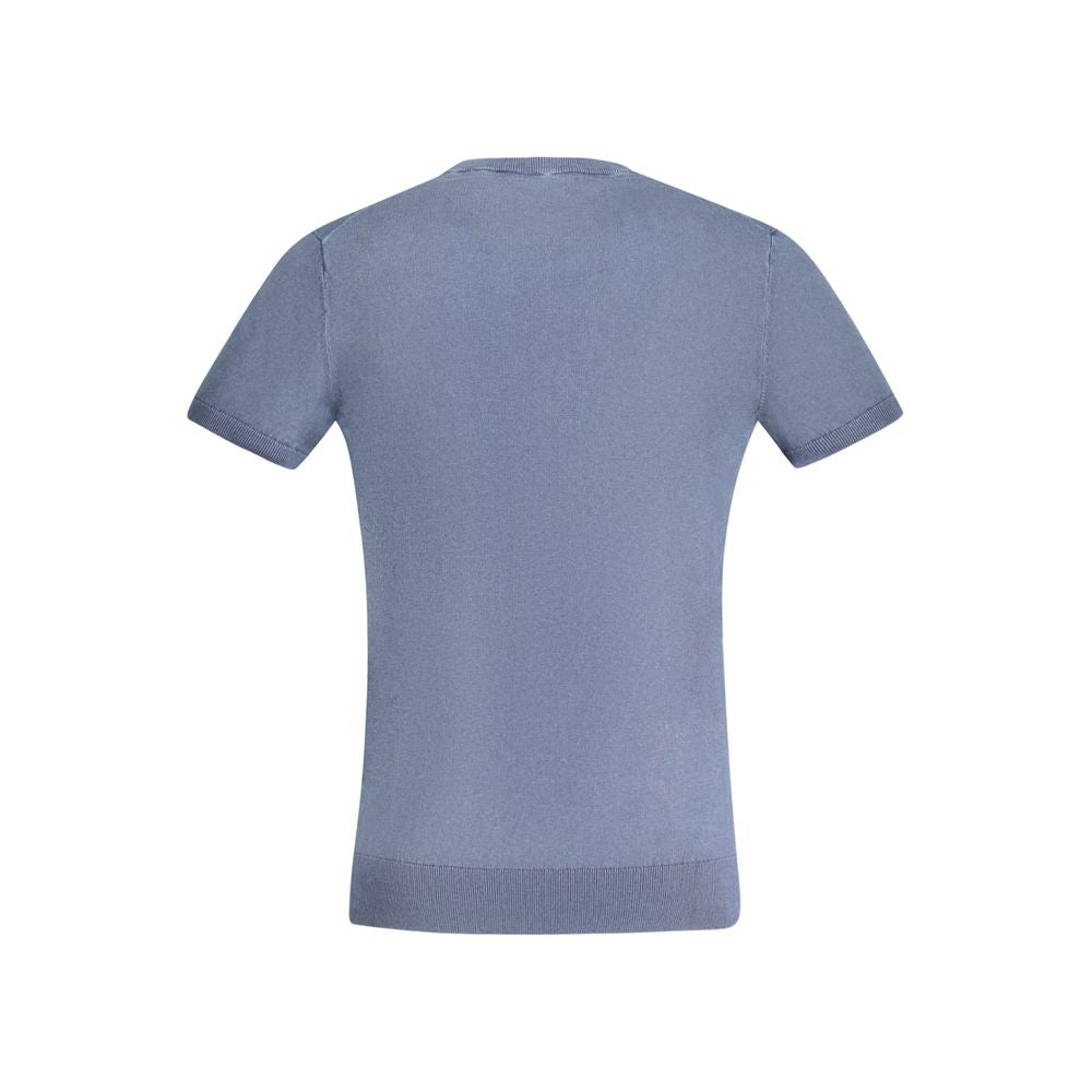 Sweater by Guess Jeans for men in cotton blue features an tactile silhouette, showcasing a sophisticated and tactile for a refined finish.