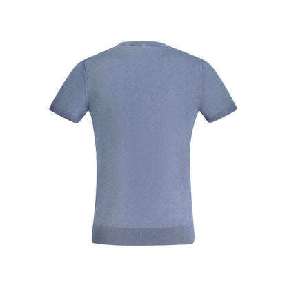 Sweater by Guess Jeans for men in cotton blue features an tactile silhouette, showcasing a sophisticated and tactile for a refined finish.