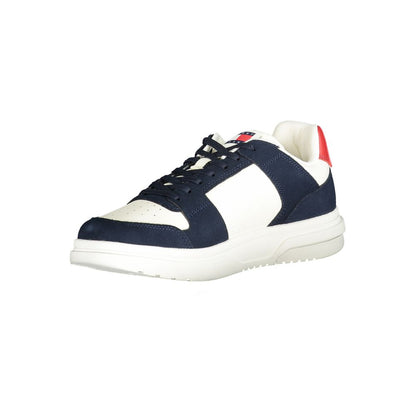 Sneakers by Tommy Hilfiger for men in polyester blue, red, white & print presents a sumptuous silhouette as Men's Fashion Polyester Sneakers, expertly defined by a sumptuous fashion style for a sumptuous, high-fashion look.