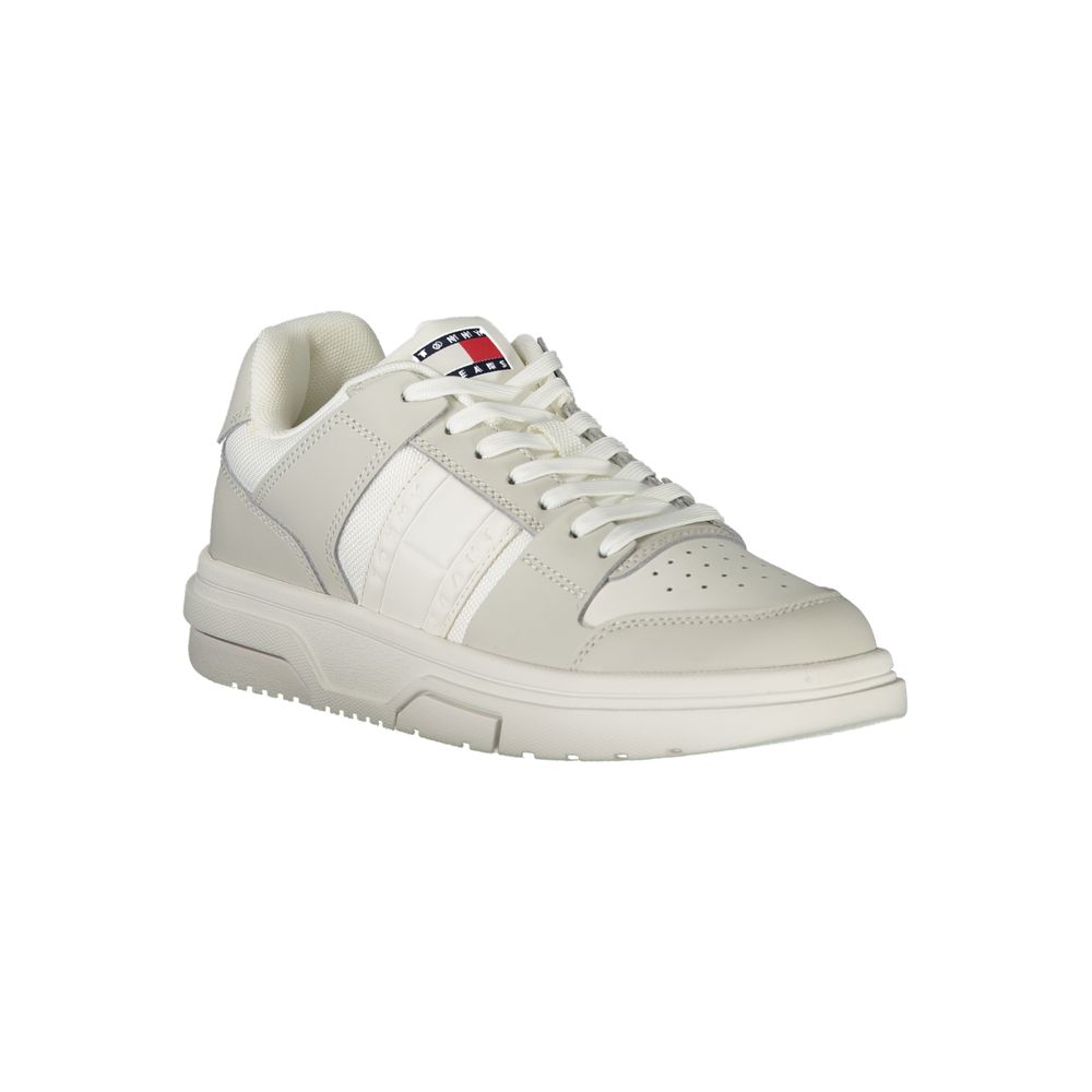Sneakers by Tommy Hilfiger for women in polyester gray, white & print features an sumptuous design from the Women's Fashion Polyester Sneakers collection, highlighting a sumptuous fashion style for a premium, high-fashion look.