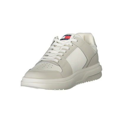 Sneakers by Tommy Hilfiger for women in polyester gray, white & print features an opulent silhouette from the Women's Fashion Polyester Sneakers collection, showcasing a signature fashion style with an opulent finish.
