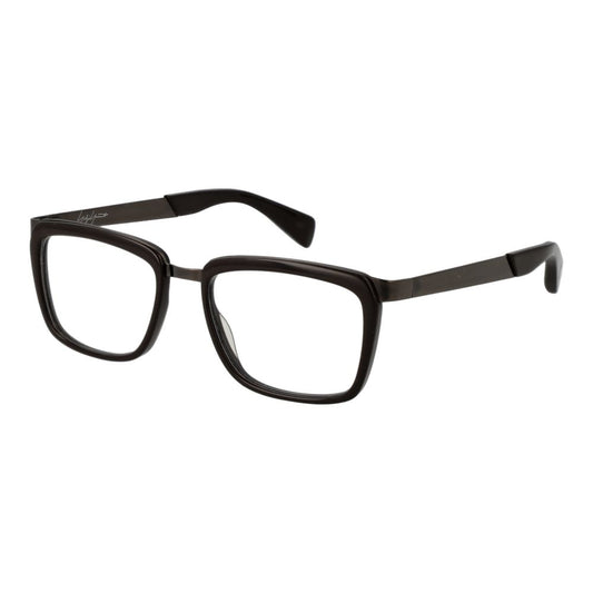 Eyeglasses Frames by Yohji Yamamoto for unisex in acetate and brown showcases a refined silhouette, detailed with a brown coloured frame finish and a sophisticated full-frame frame design.