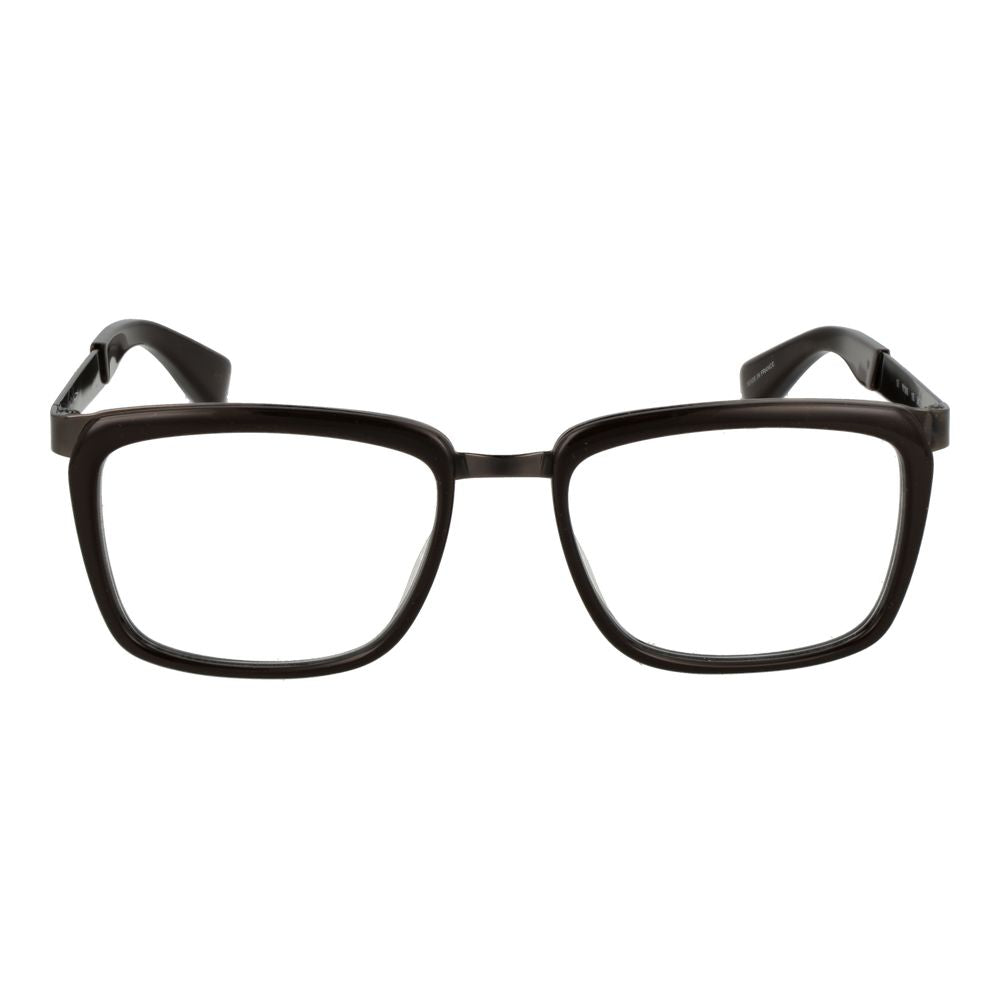 Eyeglasses Frames by Yohji Yamamoto for unisex in acetate brown features an refined silhouette, showcasing a sophisticated brown coloured frame and refined full-frame frame design for a refined look.