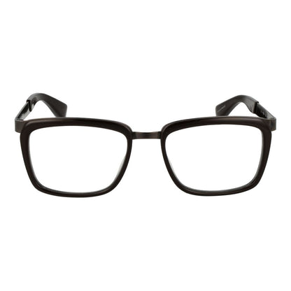 Eyeglasses Frames by Yohji Yamamoto for unisex in acetate brown features an refined silhouette, showcasing a sophisticated brown coloured frame and refined full-frame frame design for a refined look.