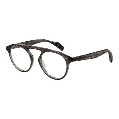 Eyeglasses Frames by Yohji Yamamoto for men in plastic brown features an refined silhouette, showcasing the refined brown coloured frame and sophisticated full-frame frame design.