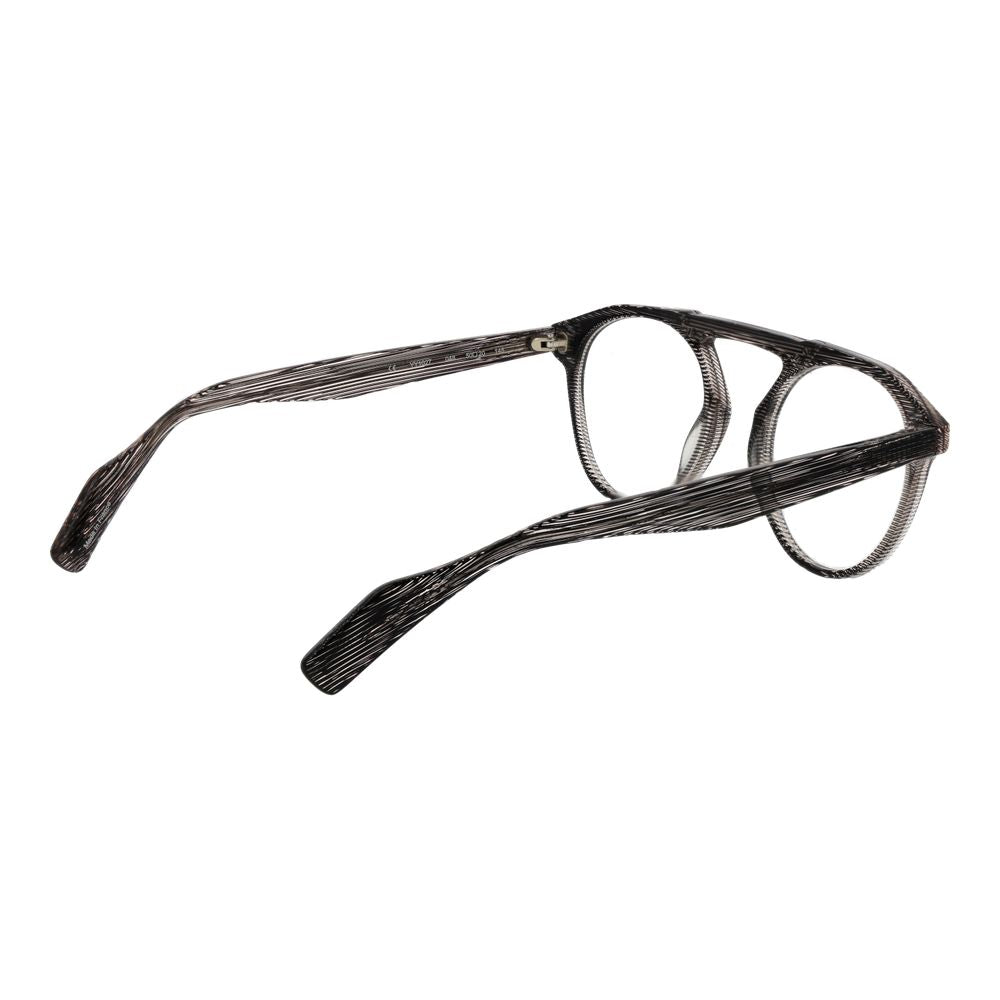 Eyeglasses Frames by Yohji Yamamoto for men in plastic brown features an refined silhouette, showcasing a sophisticated brown coloured frame and refined full-frame frame design for a refined look.