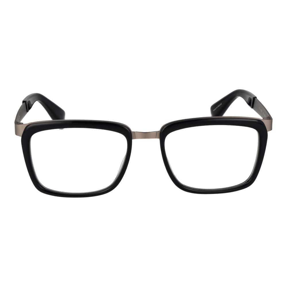 Eyeglasses Frames by Yohji Yamamoto for unisex in acetate black showcases a refined full-frame frame design with a refined black coloured frame finish for a refined and sophisticated look.