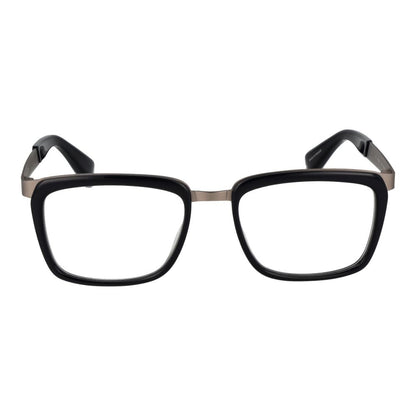 Eyeglasses Frames by Yohji Yamamoto for unisex in acetate black showcases a refined full-frame frame design with a refined black coloured frame finish for a refined and sophisticated look.