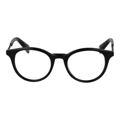 Eyeglasses Frames by Yohji Yamamoto for men in plastic black features an refined silhouette, showcasing a sophisticated black coloured frame and refined full-frame frame design for a refined look.