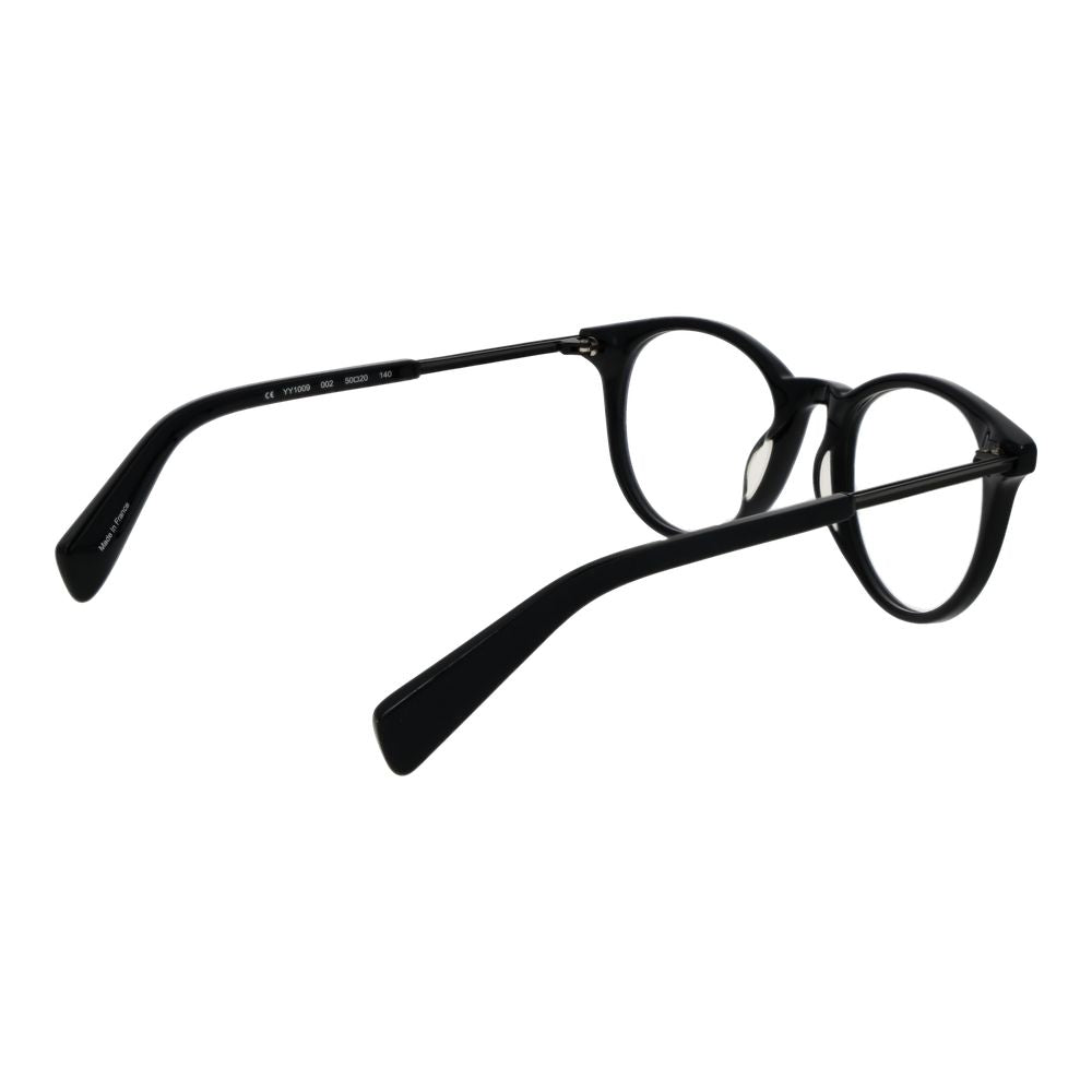 Eyeglasses Frames by Yohji Yamamoto for men in plastic black showcases a refined full-frame frame design with a refined black coloured frame finish for a refined and sophisticated look.